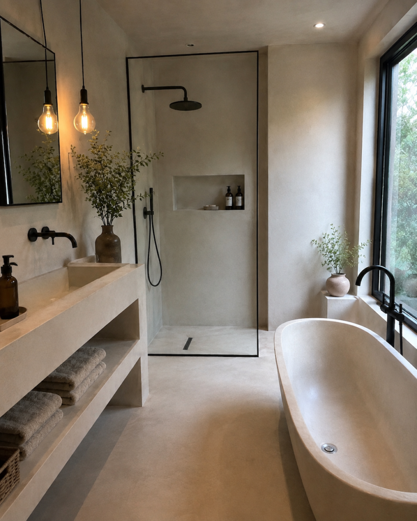 Microcement bathroom design exam
